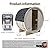 AMOCANE Outdoor Barrel Steam Sauna for 2-4 Person, Low EMF Wooden Saunas Room for Home, Traditional Spa with 4.5 KW TOULE Heater, Rocks, Bucket, Waterproof System (70.87”x 59.05”x 70.87”)