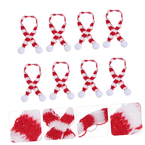 Mini bufanda de punto MAGICLULU para evitar decoraciones navideñas sosas, 24 uds 4