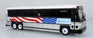 MCI D4000 Intercity Bus MTA NYC Transit-9/11 Memorial Bus Dimensions 5" Long, 1" Wide and 1" Tall 1/87 Scale-HO Scale