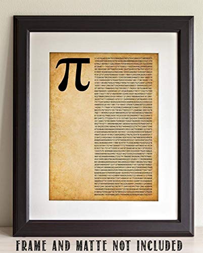 Math Art Prints - Pi - 11X14 Unframed Print - Classroom Wall Posters & Prints, Math Teacher Office Pictures For Wall, Classroom Posters High School College #TOP4
