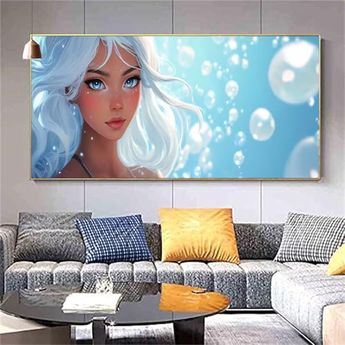 Diamond painting fée décoration chambre, toile 5D perle à coller 60x150cm