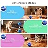 JEISOTHB Interactive Dog Toys Dog Ball, Durable E-TPU Material,3 Play Modes with Colorful Lights, Automatic Moving, Bouncing and Rotating for Medium and Large Dogs Indoor & Outdoor (Blue) #1