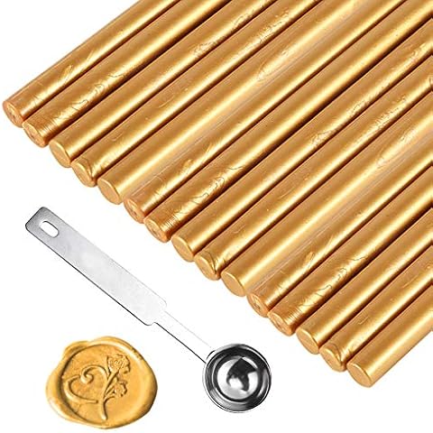 TSLBW 15 Barras de Cera de Sello de Lacre con Pistola y Cuchara Cover