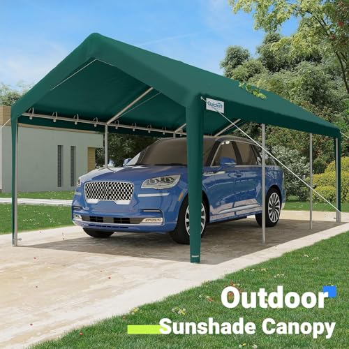 Quictent 1109G 12X20 Ft Carport With Roll-Up Ventilated Windows, Anti-Snow Car Port Heavy Duty Car Canopy Rv Carport Canopy Portable Garage Shelter Boat Shelter thumb #5