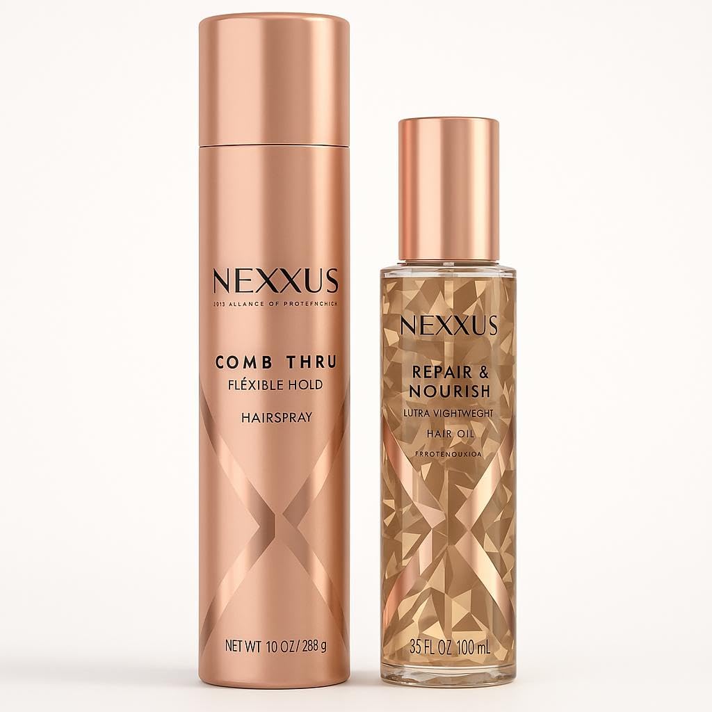 Amazon.com : Nexxus Comb Thru 10 oz Flexible Hold Hair Spray & 3.3