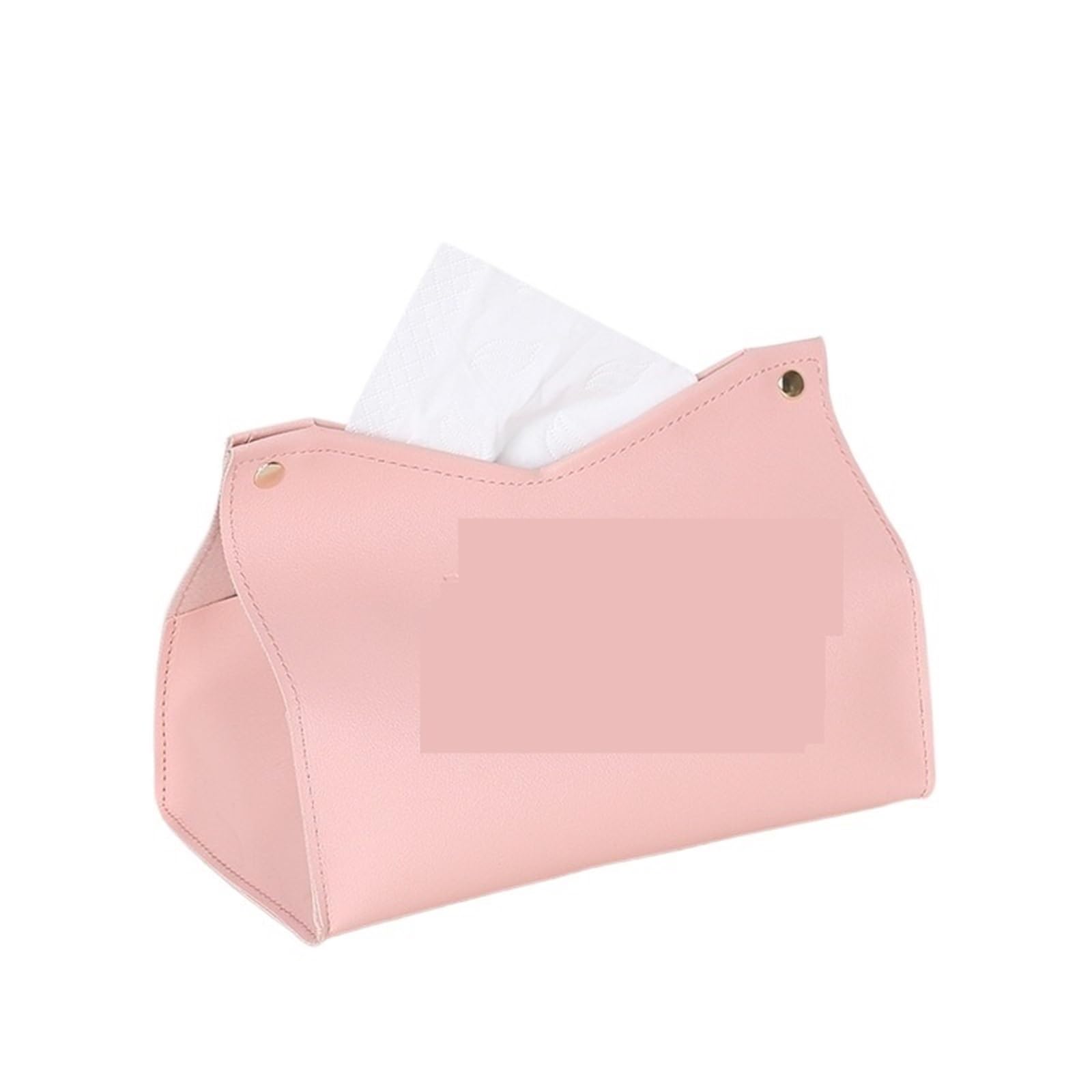 Tissue Box Leather Tissue Box Space Saving Multi Purpose Storage Holder For Living Room Kitchen Vehicle(Pink)