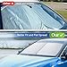 ARANA Car Windshield Sun Shade 2 Piece丨240T Thickened Front Window Sunshades Blocking 99% UV & Heat丨2025 Upgrade Sun Visor Keeps Car Cool丨Universal Fit for Sedan, SUV, Truck, Medium 31