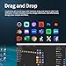 TreasLin VSDinside Stream Controller Deck with 18 Customizable Macro Keys to Trigger Actions in OBS Twitch YouTube for Content Creators Stream Dock Compatible with PC & Mac N1 Black Macro Keypad