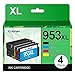 Produktbild 953XL Druckerpatronen Multipack für HP 953 Patrone 4er-Pack, Wiederaufbereitet für HP Officejet Pro 7720 7740 8710 8715 8720 8730 8740 8718 7730 8210 8218 8725 8728