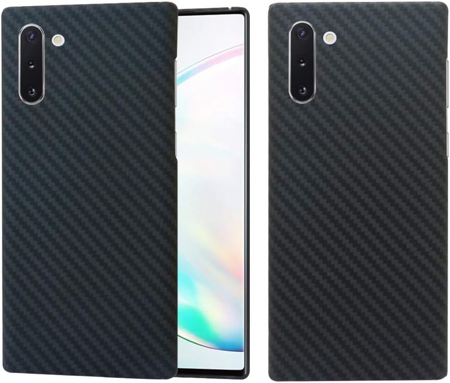 for Samsung Galaxy Note 10 Case Carbon Fiber Pattern 0.7mm Luxury Ultra Thin 100% Real Aramid Fiber Non Slip Protective Case Cover Compatible with Samsung Note 10