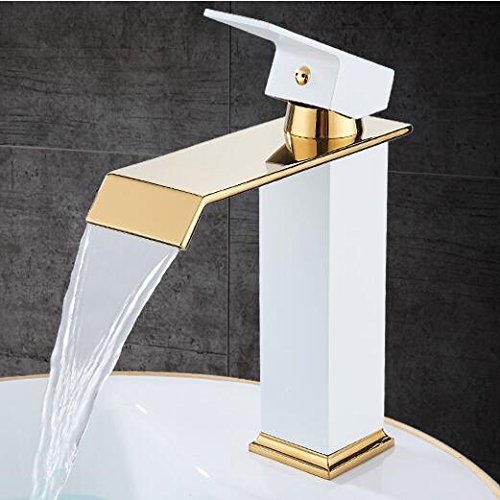 Grifos de lavabo cuadrados JCAKES que evitan salpicaduras con caída de cascada 3