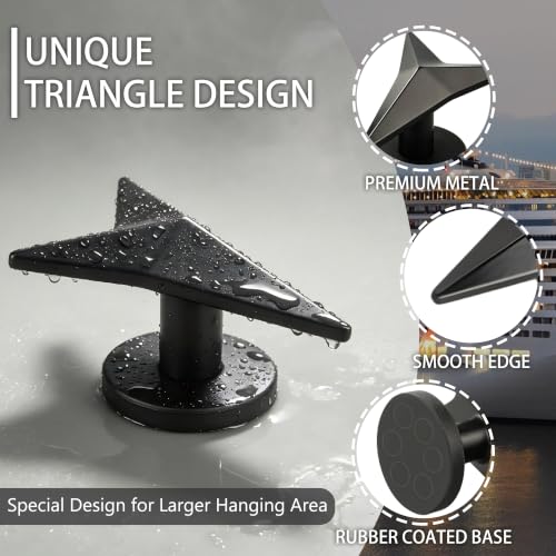 Image of Magnetic Towel Hooks, Strong Magnetic Hooks with Rubber Coated Base, Magnetic Coat Hooks for Refrigerator, Metal Door, Locker and Garage, Hooks for Towels, Coats, Bags, Hats and Umbrellas