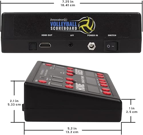 Miniatura 4 de INNOVATRONIX Marcador de voleibol  Controlador con cable HDMI de 26.2 ft  26 pies y fuente de alimentación DC 5V  Utilizado para voleibol, juego de