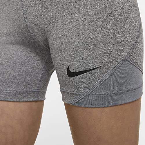 Nike Kids Girl's Pro Boyshorts (Little Kids/Big Kids) (Large, Carbon Heather/White)4