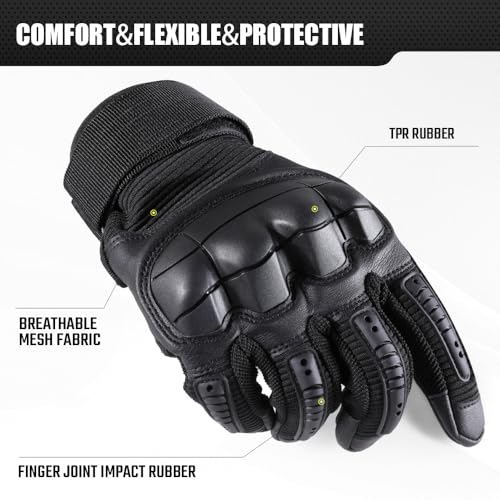 Image of WTACTFUL Tactical Gloves Men Women, Touchscreen Impact Resistant | Breathable Nylon & Microfiber Leather, Anti-Slip Palm, Adjustable Wrist, for Airsoft Paintball Motorcycle ATV Cycling Hiking