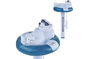 Milliard Floating Polar Bear Thermometer: Monitor Pool, Hot Tub, or Spa Temperature...
