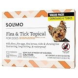 Amazon Brand - Solimo for Dogs Small Dog (4-22 pounds) Flea and Tick Treatment, 6 Doses