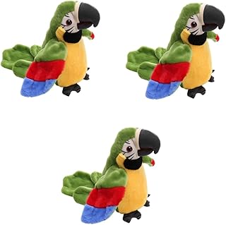 SAFIGLE 3 Pçs Cães De Pelúcia Para Crianças Brinquedo De Pelúcia Para Bebês Brinquedos De Pelúcia Para Crianças Brinquedos De Pelúcia Para Bebês Brinquedos De Pelúcia Para Bebês Papagaio