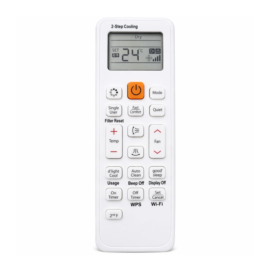 Compatible Samsung AC Remote Control Replacement for Split & Window AC (1 Ton, 1.5 Ton, 2 Ton, Inverter Models) | Model 90A | Match with Old Remote, 2 Step Cooling-picture-13