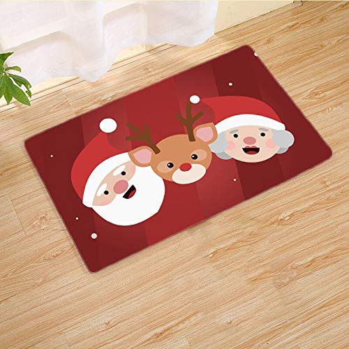 Christmas Mat Outdoor Carpet Doormat Santa Ornament Christmas Decoration for Home Xmas Navidad Deco Noel New Year Gift 2021 (R)