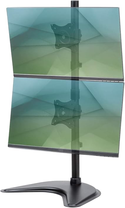 イーサプライ モニターアーム 置き型 縦 2画面 27インチ目安 耐荷重各10kg 卓上 スタンド 角度調節 高さ調節 回転 Vesa Eex La031 イーサプライ