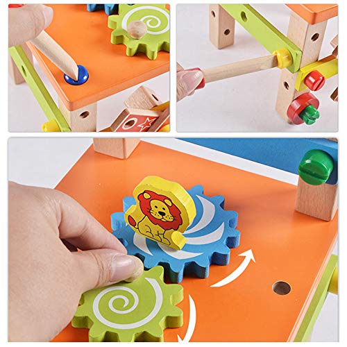Valink Toddler Activity Table,Build Your Chair Montessori Toys Luban Chair Disassembly Toy Set Puzzle Blocks for Kids