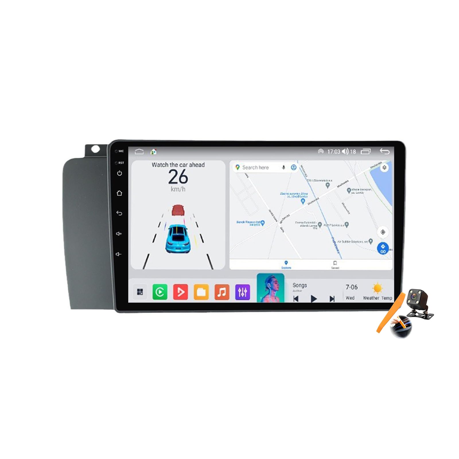 Radio GPS 2 DIN Android 15 para Volvo S60 V70 XC70 Navegador Pantalla 9 8