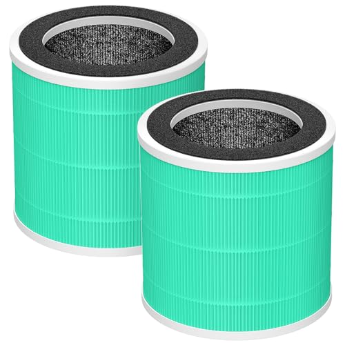 Image of 2 Pack PX500 Toxin Absorber Replacement Filter for Purivortex PX500 Air Purifier, 3-in-1 HEPA Replacement Filter for Home, Green