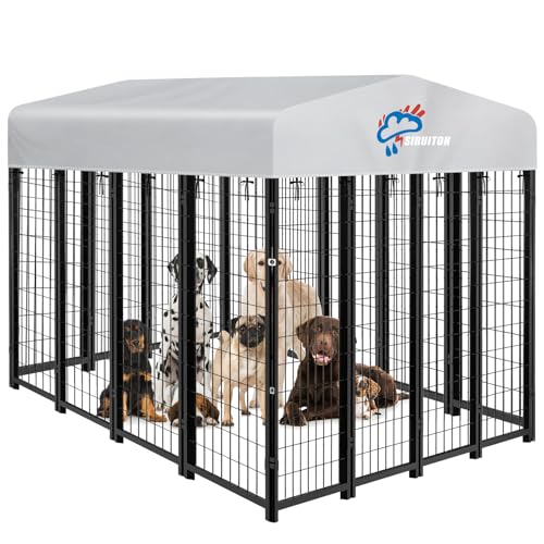 SIRUITON 10x10FT Outdoor Dog Kennel Cover