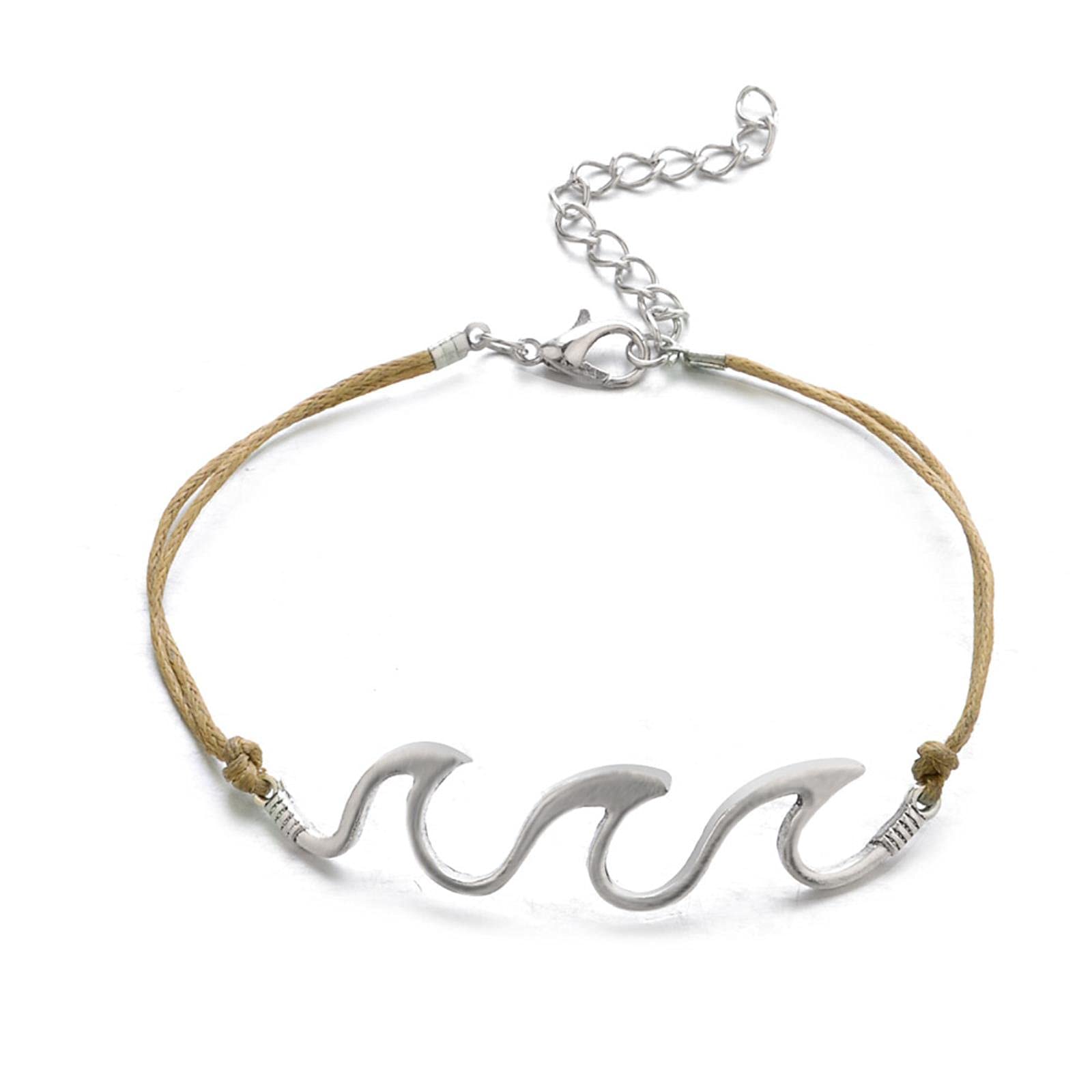 Jfgctyhxy Women's One Color Bohemian Bracelets, Wave Shell Anklet For Foot Jewelry Summer Beach Barefoot Bracelet Ankle On Leg Strap Bohemian Accessories