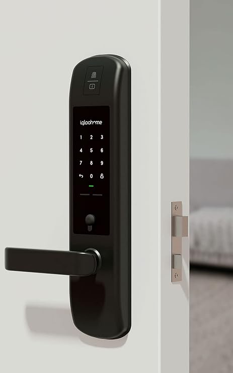 Igloohome Keyless Entry Smart Mortise 2 Plus - Instant Remote Access via Bluetooth/Code/App/Key and Finger Print, No WiFi Required  (Check The Door Compatibility Before You Buy).
