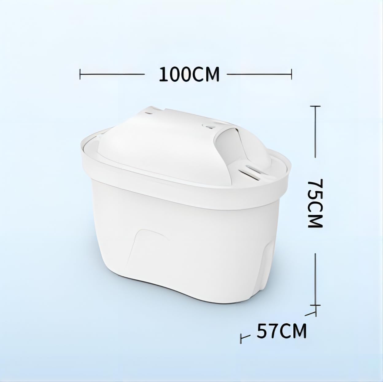 6 PCS Universal Replacement Water Filter Cartridge for Purifier Water Pitcher, White Color