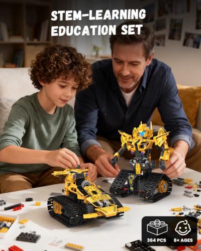 5 in 1 STEM Robot Building Kit, RC Robot Toys for Boys Ages 6+ - Image 3