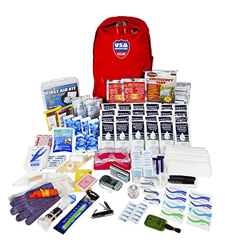 Ready Gear 2 Person 5 Day Essentials Emergency Kit | First Aid, Water, Tent, Sleeping Bag, Hygiene Kit and More | Survival Tools for Hurricane, Earthquake, Winter Storms and Other Natural Disasters