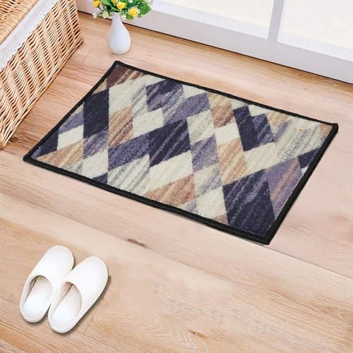 Image of HUES & SHADES Coir Door Mat for Outdoor Entrance - [37 x 57 cm] | Natural Coconut Fiber Brush Mat for Shoes Cleaning, Heavy Duty Non-Slip Doormat for Front Porch, Patio, Entryway (Metro Charm)