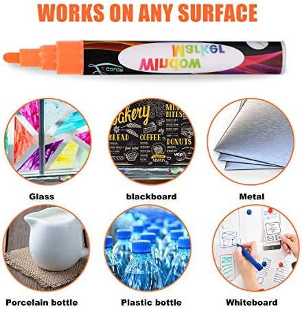 Chalk Pens, Blackboard Liquid Chalk Marker Pen for Adult Drawing Writing, 8 Assorted Colour