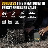 VTOMAN X1 Jump Starter with Air Compressor, 2500A Battery Starter with 100PSI Digital Tire Inflator, 12V Lithium Jump Box for Vehicles, Battery Booster for 8.5L Gas or 6.0L Diesel Engines -Green - 3