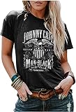 JMFXB Vintage Cattle Skull Country Music Tee