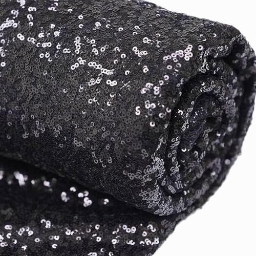 Luxurious Black Sequin Fabric Roll - 54" x 4 Yards of Premium Sparkle for DIY Crafts and Events 7 Luxurious Black Sequin Fabric Roll - 54" x 4 Yards of Premium Sparkle for DIY Crafts and Events - Image 6
