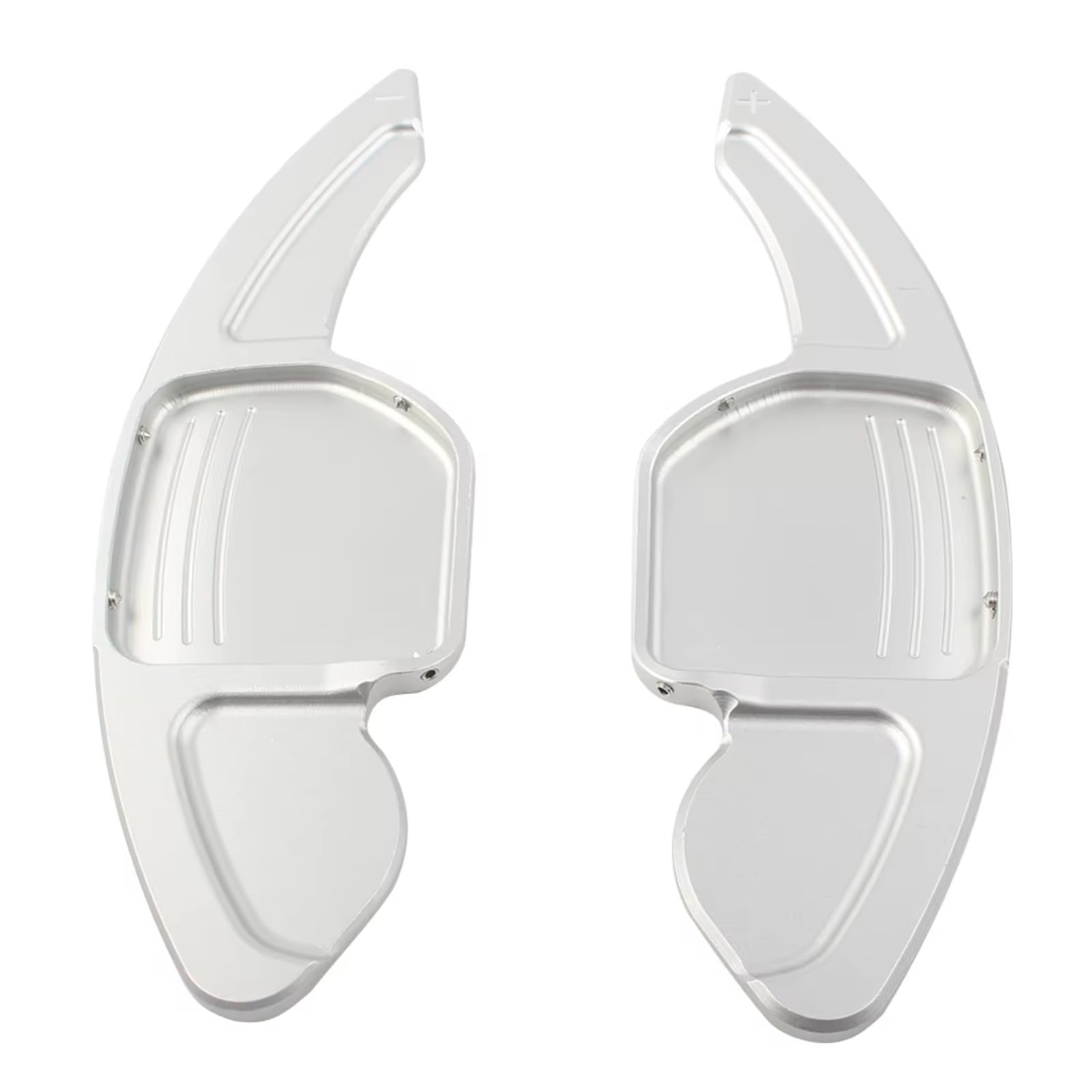 Ztguioq Silver Paddle Shifter Extensions Compatible With A3 A4l A5 A6l A7 A8 S5 S6 S7 S8 Rs3 Rs6 R8 Q3 Q5 Q7 For Tt Tts Car Steering Wheel Shifter Paddle Shift Sticker Styling(Silver)
