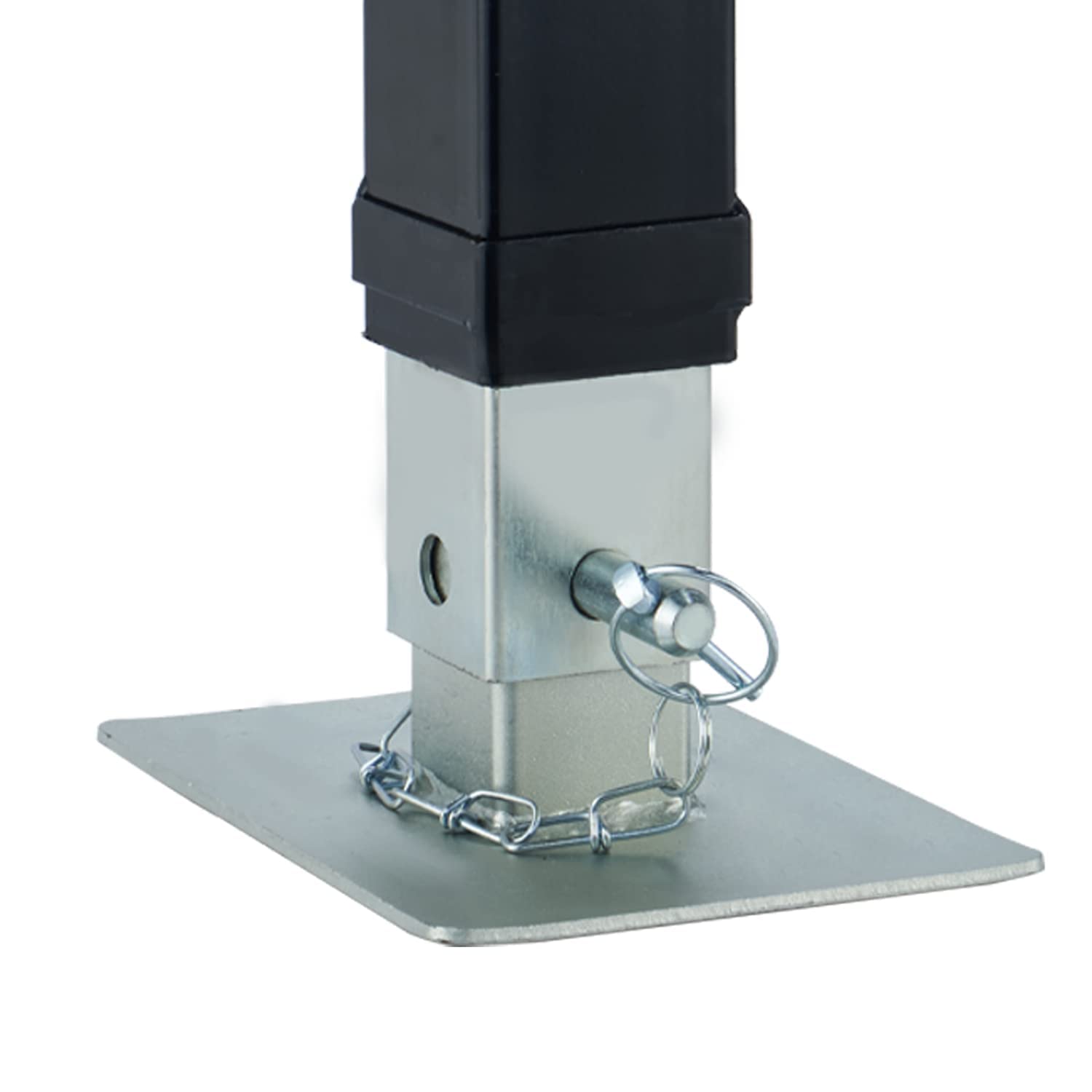 TYT 8000 lbs Square Direct Weld Trailer Jack, Heavy-Duty 15 Inches of Vertical Travel RV Jack, A3 Steel Utility Trailer Jack with Drop Leg, Side Wind Handle and Foot Plate, Corrosion Resistant Finish