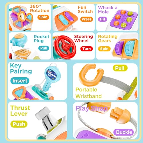 Image of Busy Cube for Toddlers 2-3, Montessori Sensory Activities Busy Board Baby Gifts Infant Boys Girls Travel Toys Educational Learning