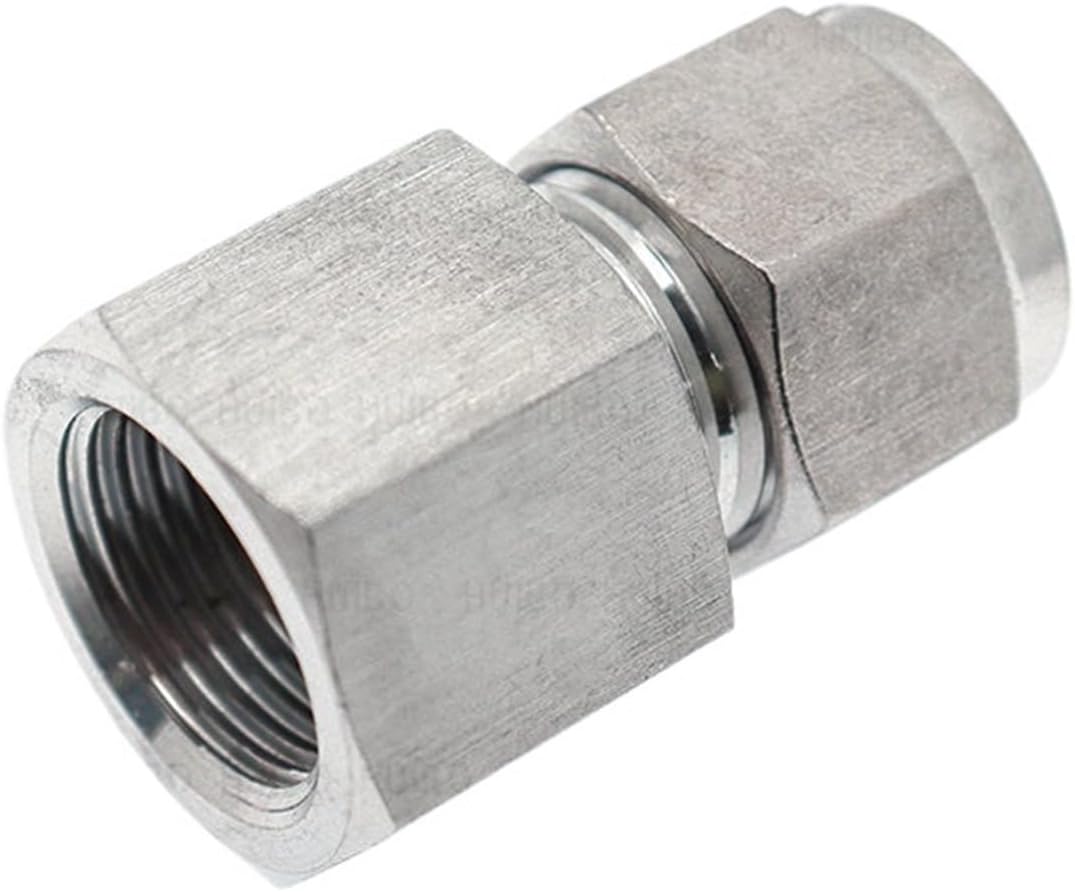 1/4" 1/2" BSPT Female Thread x 8mm 10mm 12mm 1/4 1/2 OD Tube Double Ferrule Compression Fitting Connector Stainless Steel 304(Pipe 9.53mm,3/8")