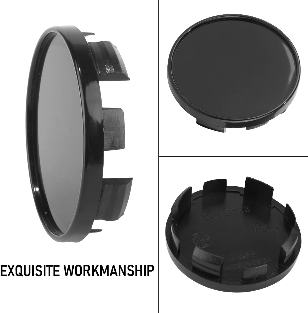 RTrhinoTuning 4pcs 54mm(2.13in)/50mm(2in) Wheel Center Caps for Ibiza 2006-2015 Exeo 2008-2013 Toledo 2012-2015 Rim #6LL601171 Black Hub Caps