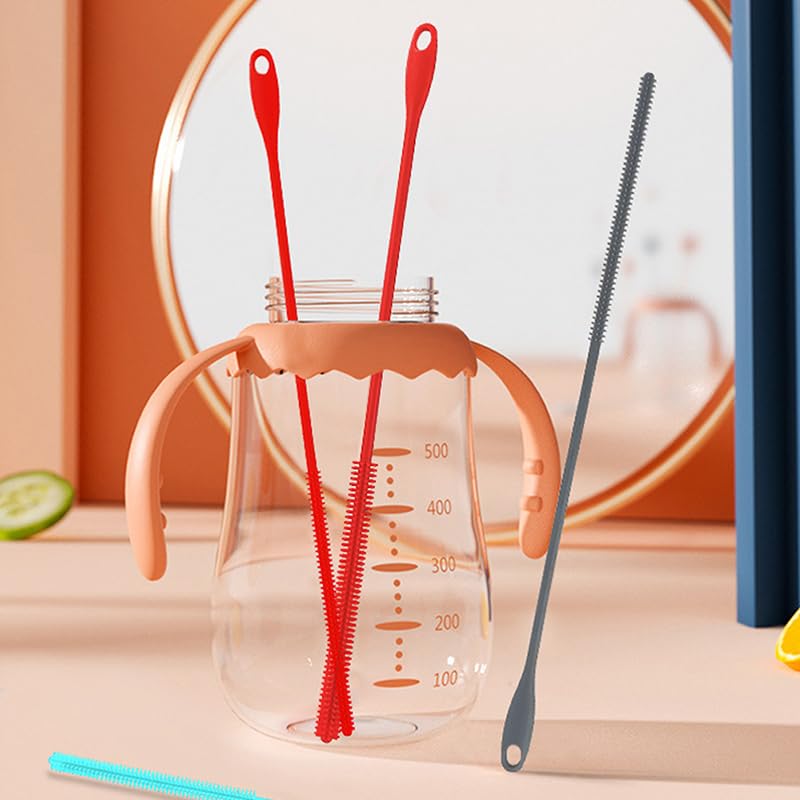 Set Di 3 Spazzole In Silicone Per Pulire Cannucce E Bottiglie - Extra Lunghe, Per Stanley, Vetro, Metallo - Foto 4