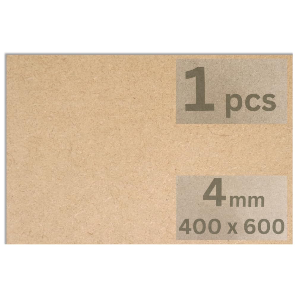 Trustleaf 4mm Sheets of MEDITE Premier MDF 400mm x 600mm Approx 16" x 24". Pack of 1