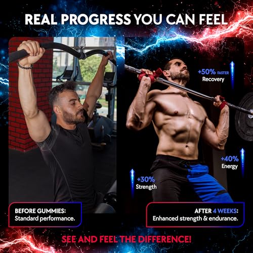 Image of Creatine Monohydrate Gummies Complex 5000 MG for Men & Women with BCAA, L-Carnitine, Taurine & Vitamin B12, Strength & Energy Support, Flavored and Chewable