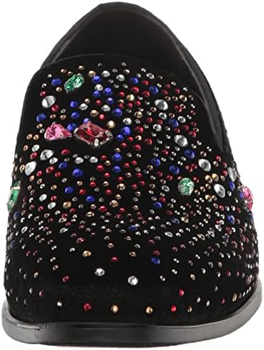 Stacy Adams Men's Starling Rhinestone Slip On Loafer, Black, 15 | Image 1