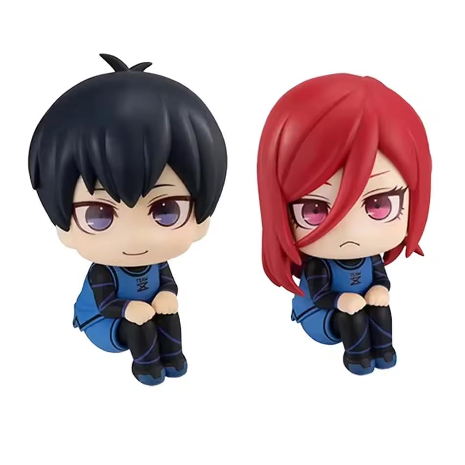 Anime Blue Lock Figures - Isagi Yoichi, Chigiri Hyoma Bachira Meguru, Nagi Seishiro Figurines - PVC Model Decoration Desktop Collection for Blue Lock Anime Fans (Isagi & Chigiri 11cm (2 Piece Set))