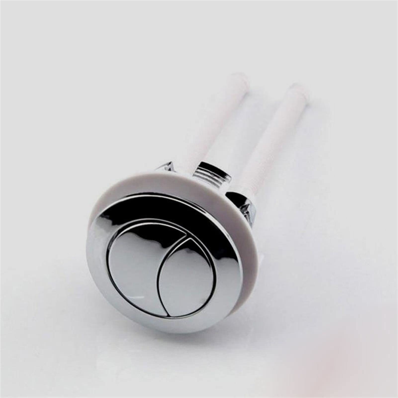 pulsante di scarico WC, Pulsante di scarico for serbatoio dell'acqua del WC a doppio, aste da 38 mm, accessori for bagno, pulsante, interruttore, argento